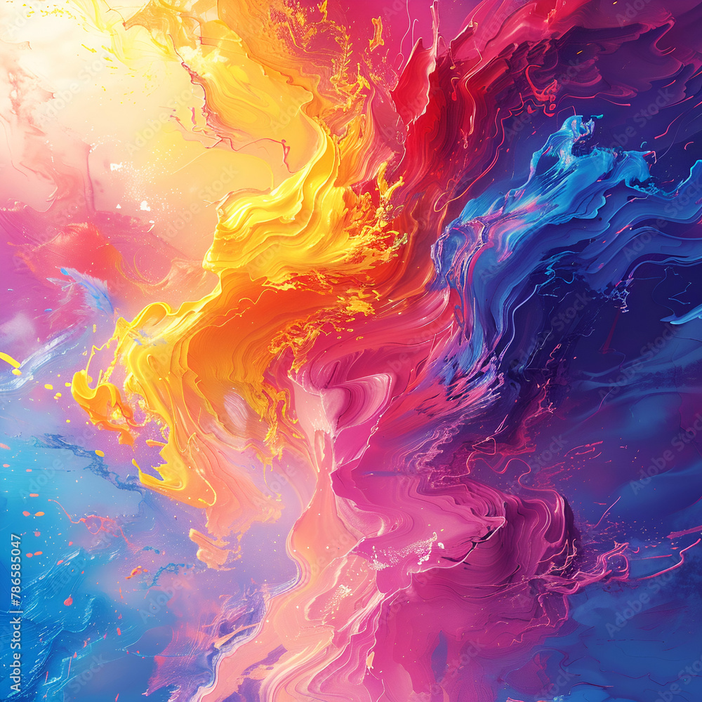 Vibrant Abstract Color Fusion