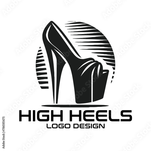 High Heels Vector Logo Design photo