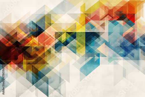 Abstract trendy colorful geometric background © Алина Троева