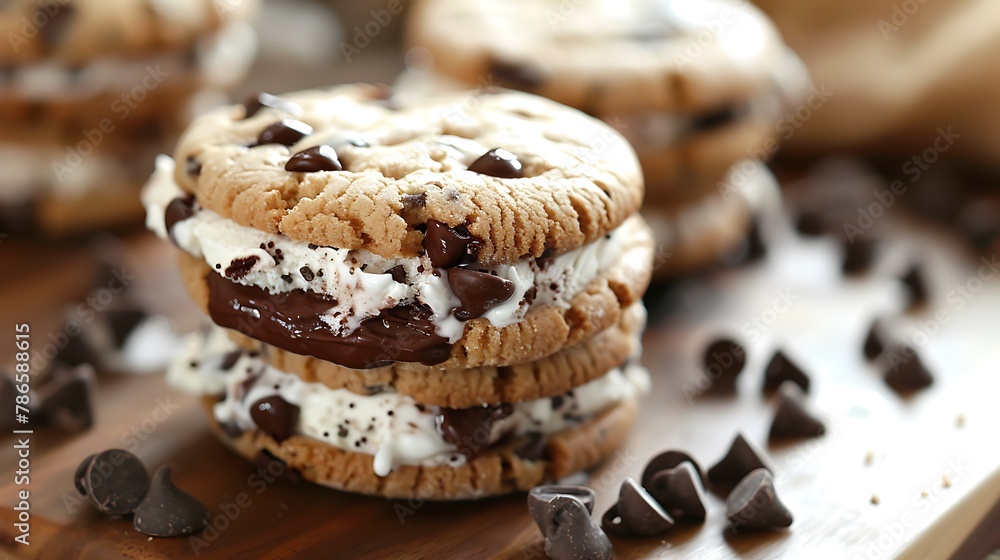 Chocolate Chip Cookie Ice Cream Sandwiches Chocolate Chip Cookie Ice Cream Sandwiches