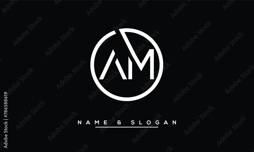 AM, MA, A, M Abstract Letters Logo Monogram AM, MA, A, M Abstract Letters Logo Monogram