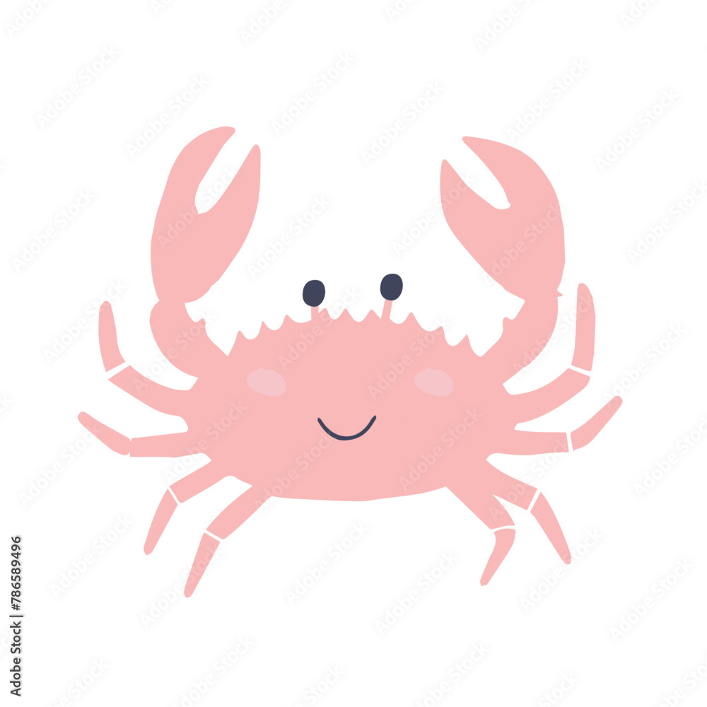 Hand drawn crab. Vector doodle cartoon sea life for your design. Hand drawn crab. Vector doodle cartoon sea life for your design.