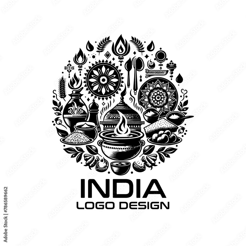 Obraz premium India Vector Logo Design