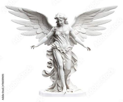 PNG  Greek sculpture angel statue white white background © Rawpixel.com