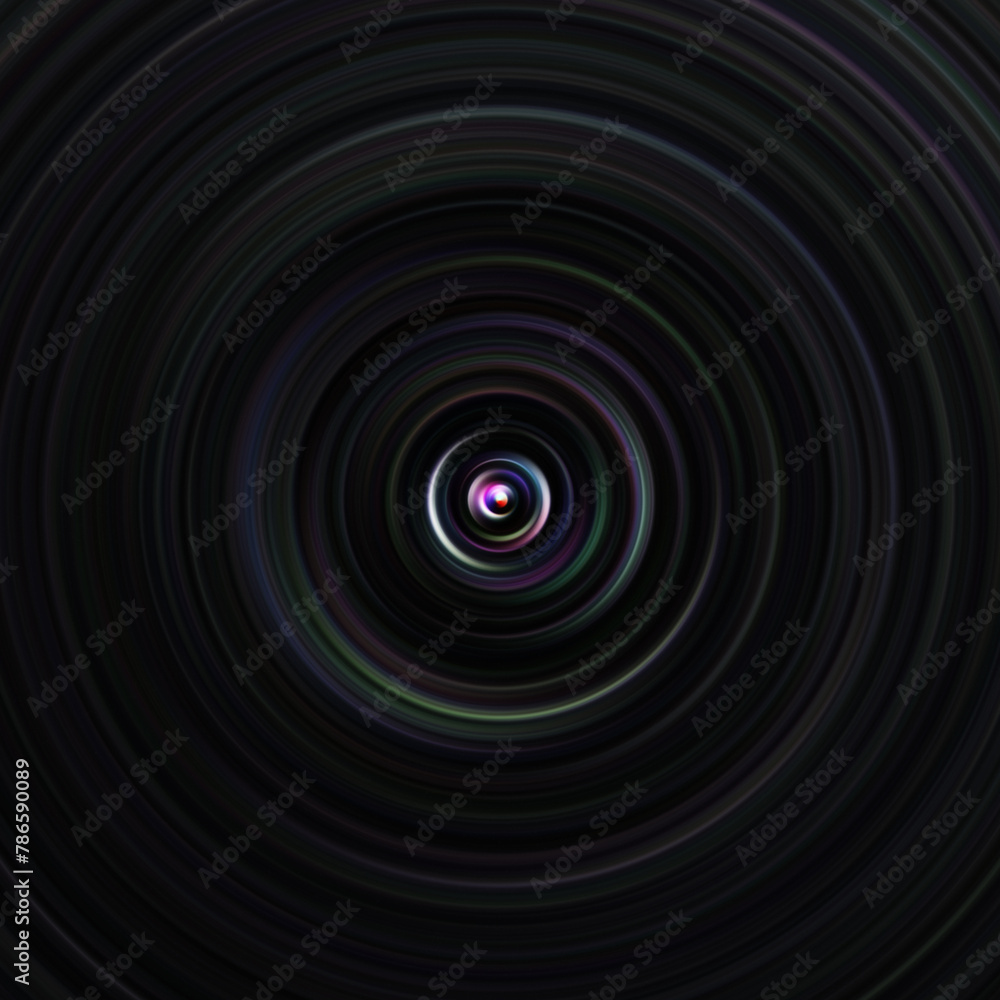 Fototapeta premium Colorful radial motion effect. Abstract rounded background. Color curves and sphere. Multi color gradient rings and circles wallpaper. Colored texture backdrop and banner.