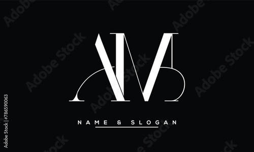 AM, MA, A, M Abstract Letters Logo Monogram