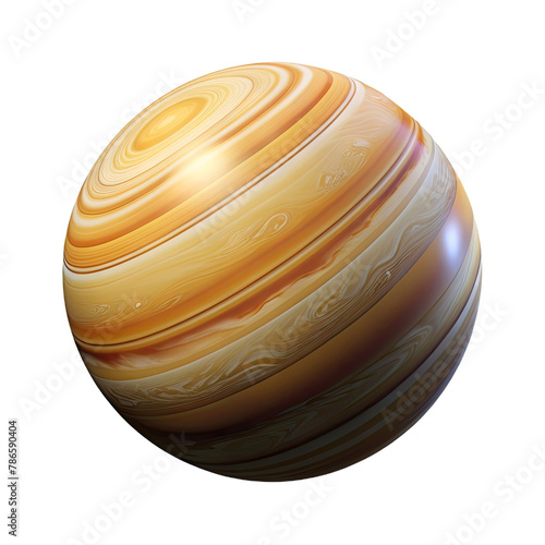 Jupiter planet isolated on white background. 3d render.
