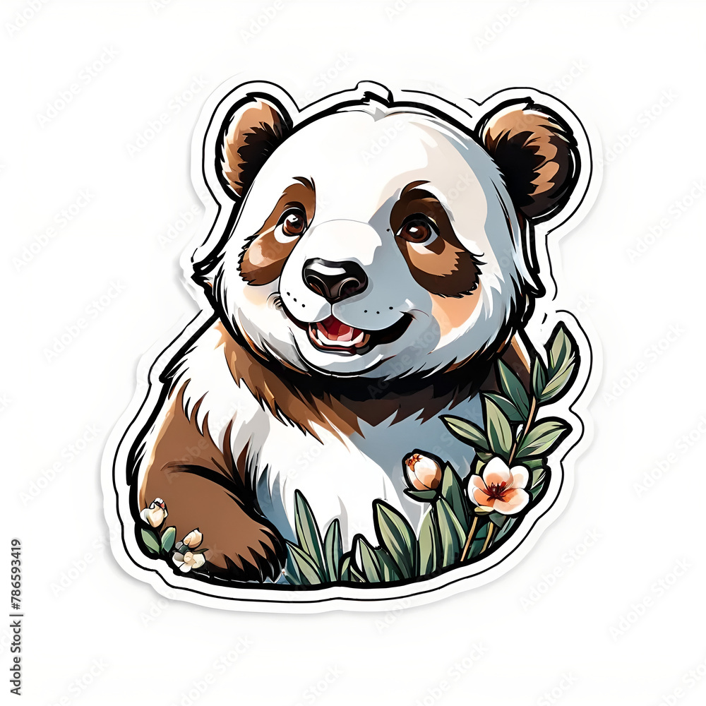image of the panda bear in its natural habitat, in a graceful way(6). - obrazy, fototapety, plakaty 