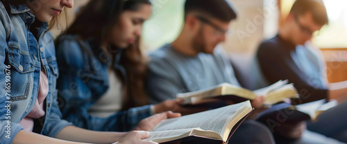 Group of Friends Studying The Bible Together