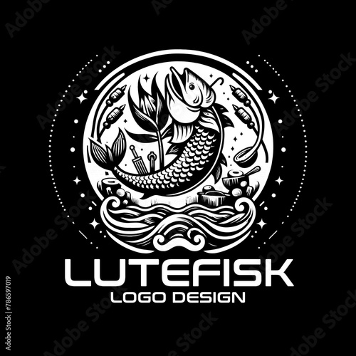 Lutefisk Vector Logo Design photo