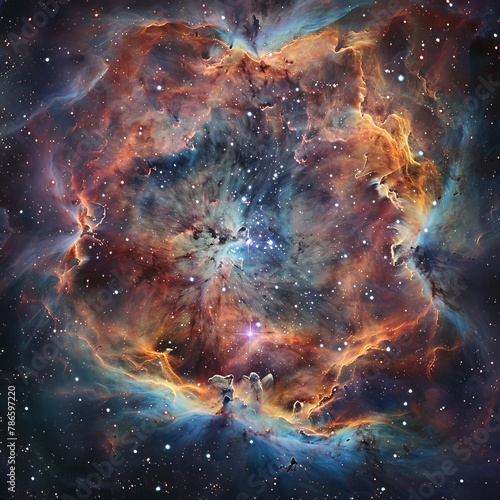 Starry Sky Wonder: Rosette Nebula in Hubble Palette © dr.rustem
