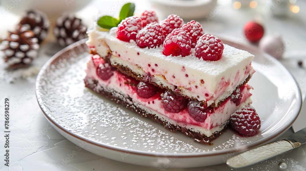 Holiday dessert raspberry cake Holiday dessert raspberry cake