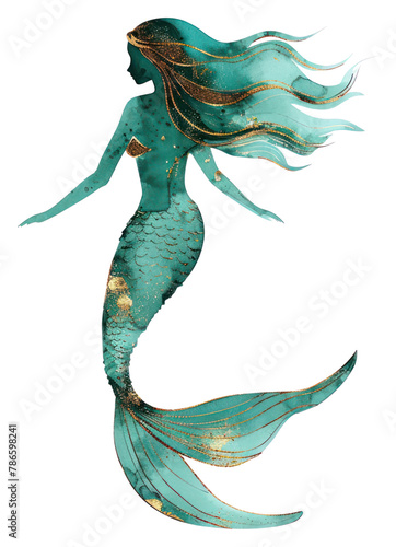 PNG A Turquoise mermaid animal shark fish