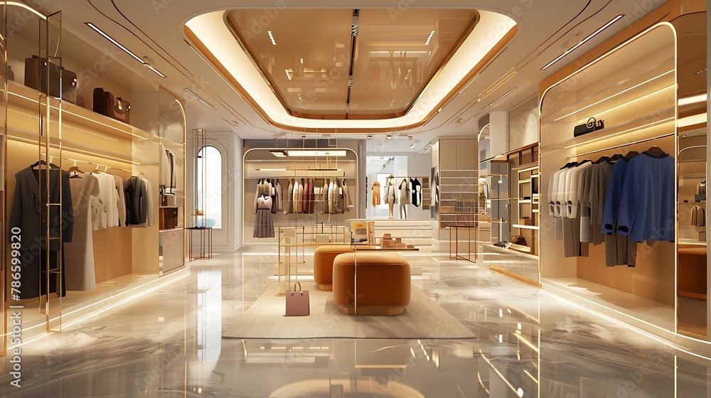 Interior of fashion clothing store Interior of fashion clothing store