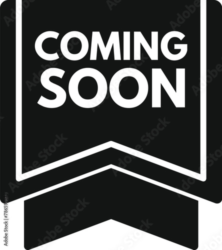 Coming soon icon simple vector. Label poster. Sale design open