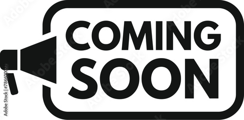 Coming soon sing icon simple vector. Business brand. Arrival promotion