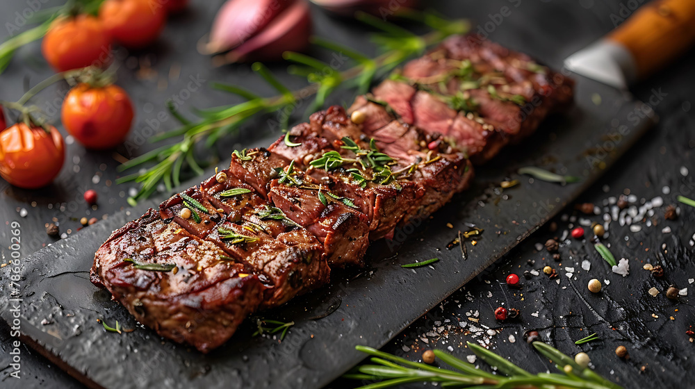 grilled meat on the grill grilled meat on the grill