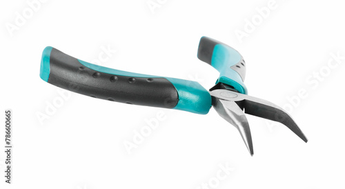 Bild auf Leinwand One bent nose pliers isolated on white