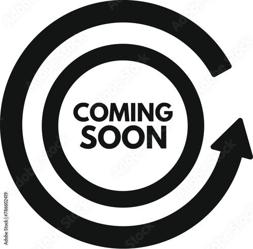 Coming soon change icon simple vector. Website idea. New product
