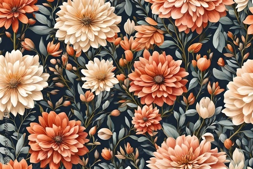 Flowers as a living wallpaper, a background that breathes freshness into the room.