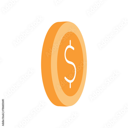 Dollar Sign on White Background