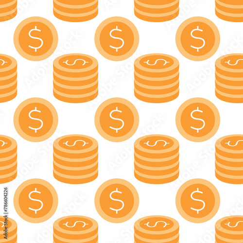 Piles of Coins With Dollar Signs