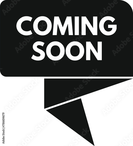 Coming soon post icon simple vector. Business brand new. Product button