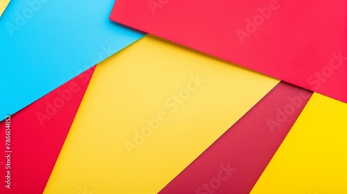 Abstract geometric fashion papers texture background in yellow, red, blue colors. Top view, flat lay Free Download Abstract geometric fashion papers texture background in yellow, red, blue colors. Top view, flat lay - GFXLoad