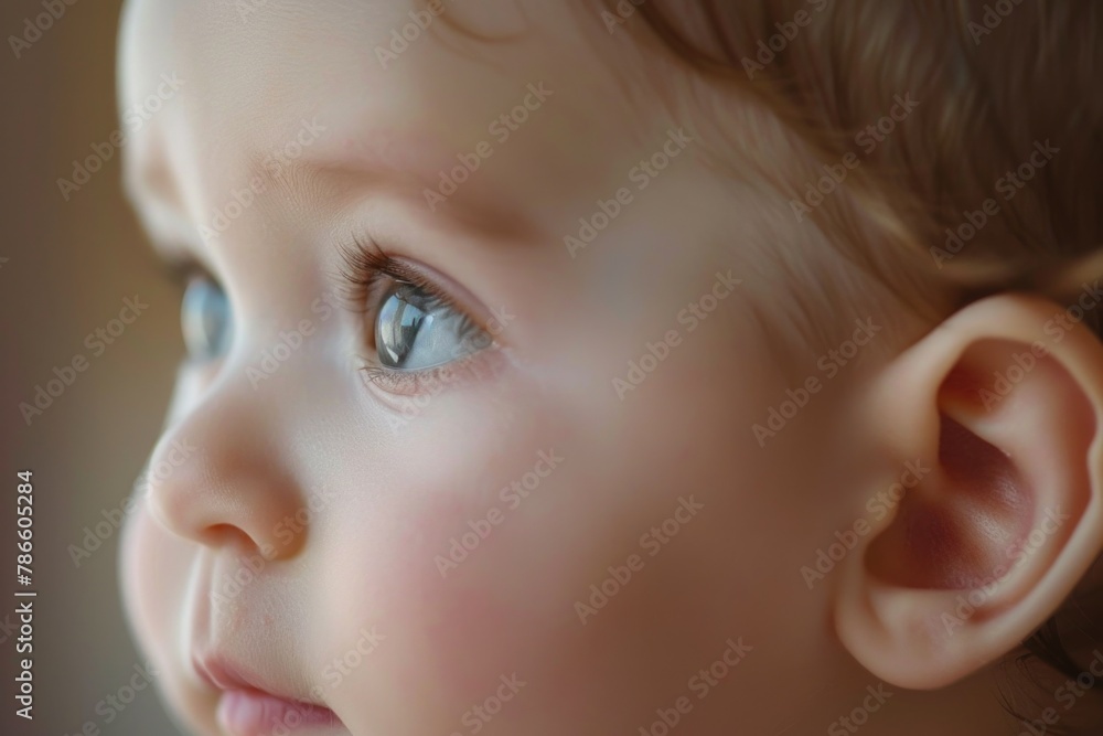 Close up of a child's face with striking blue eyes. Perfect for medical or emotional themes Close up of a child's face with striking blue eyes. Perfect for medical or emotional themes
