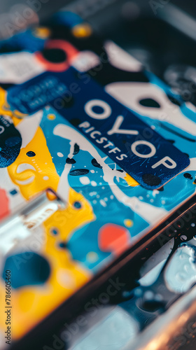 Close-Up View Of London Oyster Card Against Monochrome Background