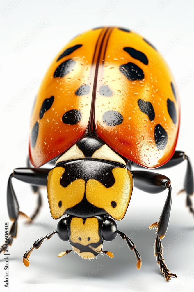 Obraz premium Ladybug Beetle, Ladybug Beetles, Insects, on a White Background