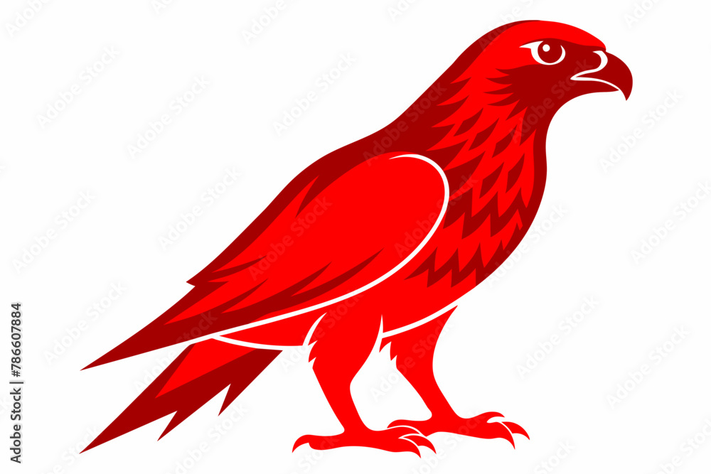 North American red tailed hawk silhouette vector style North American red tailed hawk silhouette vector style