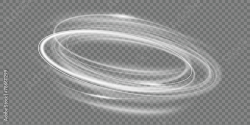 Vector tornado white, winter whirlwind white , light funnel white , swirling white lines light. Light white Twirl. Curve light effect of white line. Png.