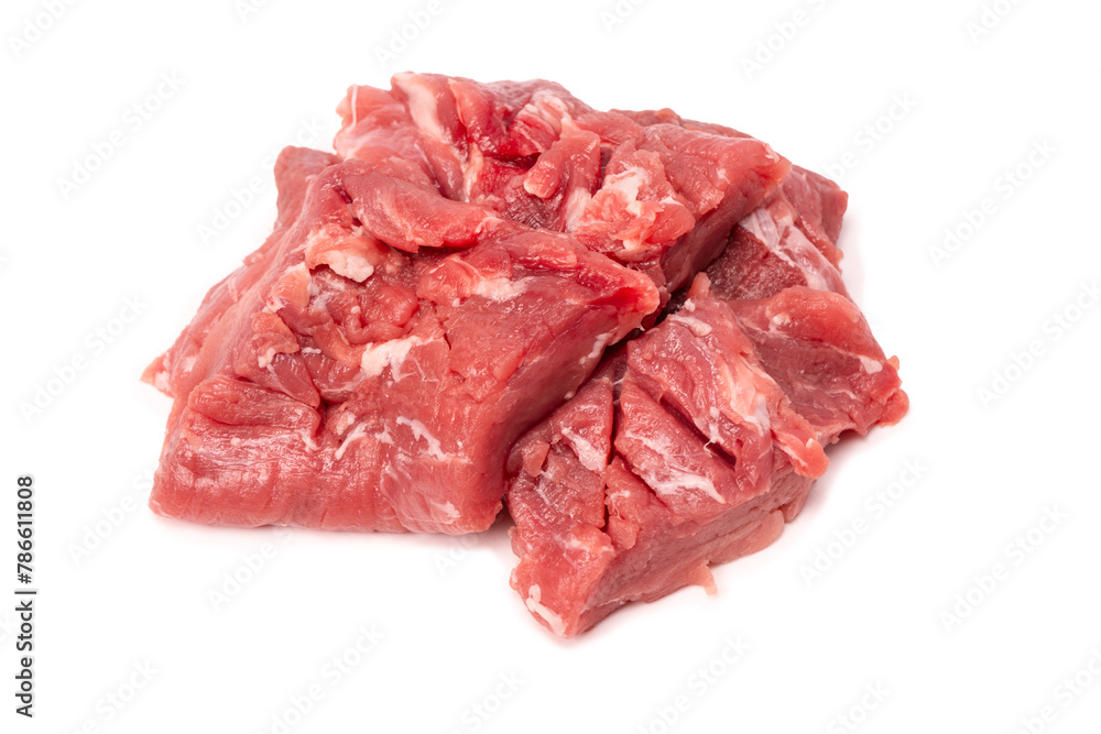 Raw pork tenderloin isolated on a white background. Fresh meat. Raw pork tenderloin isolated on a white background. Fresh meat.