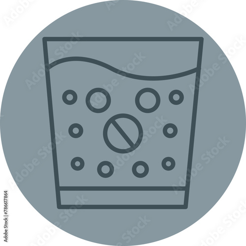 Effervescent Grey Line Circle Icon
