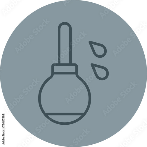 Enema Grey Line Circle Icon