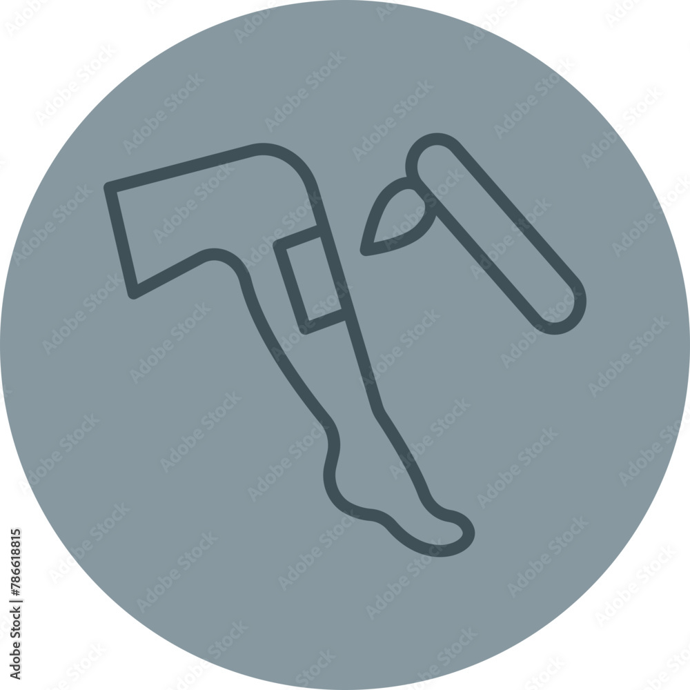 Depilation Grey Line Circle Icon Depilation Grey Line Circle Icon