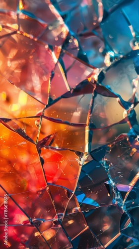 Colorful shattered glass.