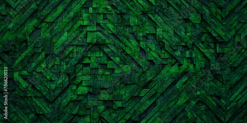 Smaragdlabyrinth – Geheimnisvolle Texturen des Urbanen Dschungels photo