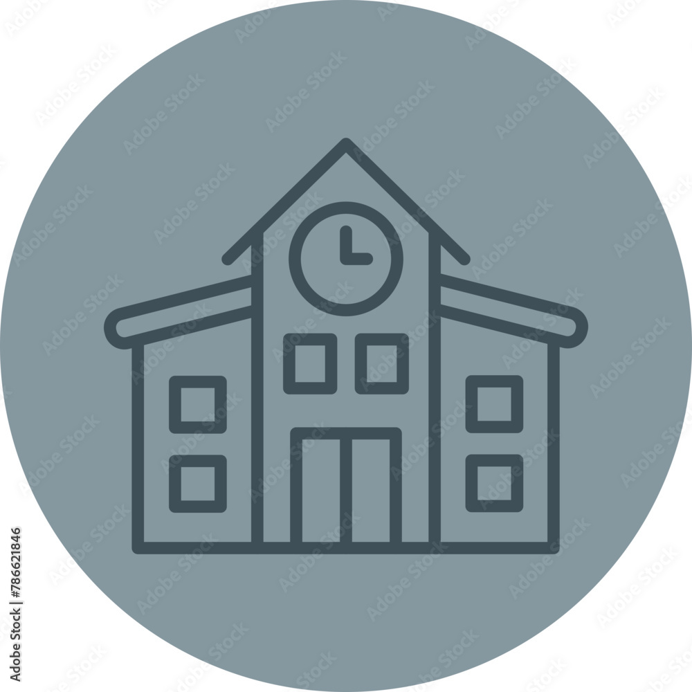 School Grey Line Circle icon School Grey Line Circle icon