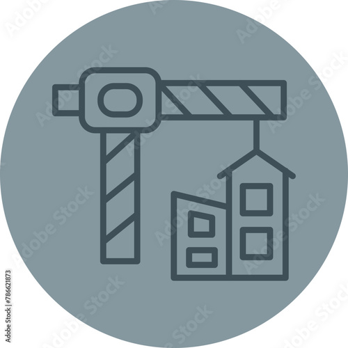 Construction Grey Line Circle icon