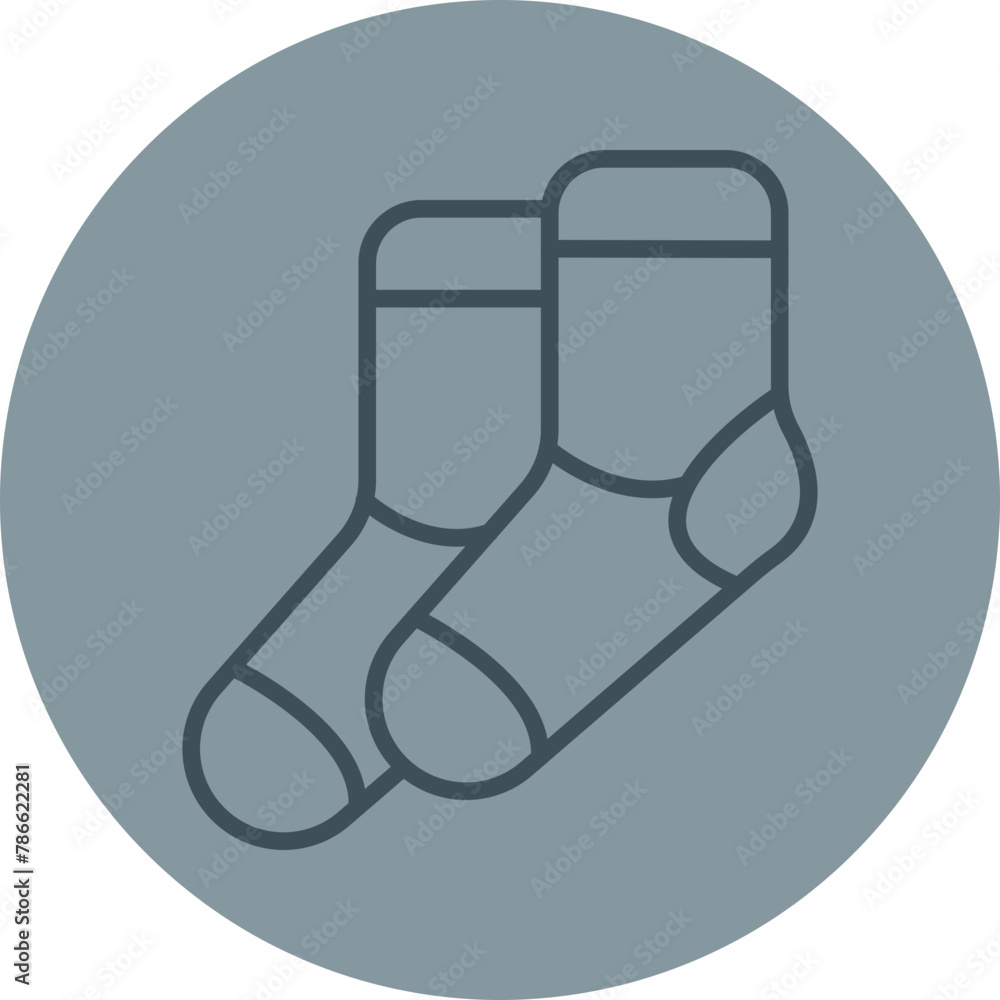 Scok Grey Line Circle Icon Scok Grey Line Circle Icon