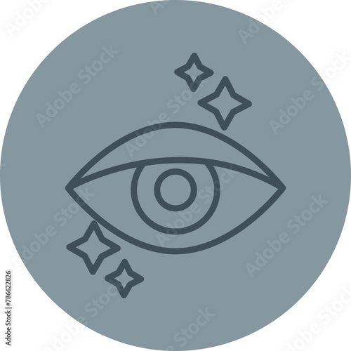Ophthalmologist Grey Line Circle Icon