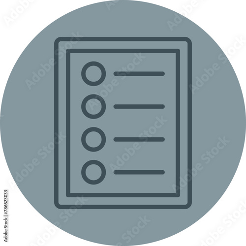Table Of Content Grey Line Circle Icon