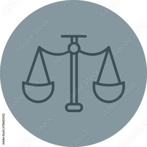 Law Grey Line Circle Icon