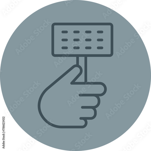 Supporter Grey Line Circle Icon