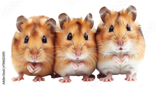 hamsters isolated on white background 