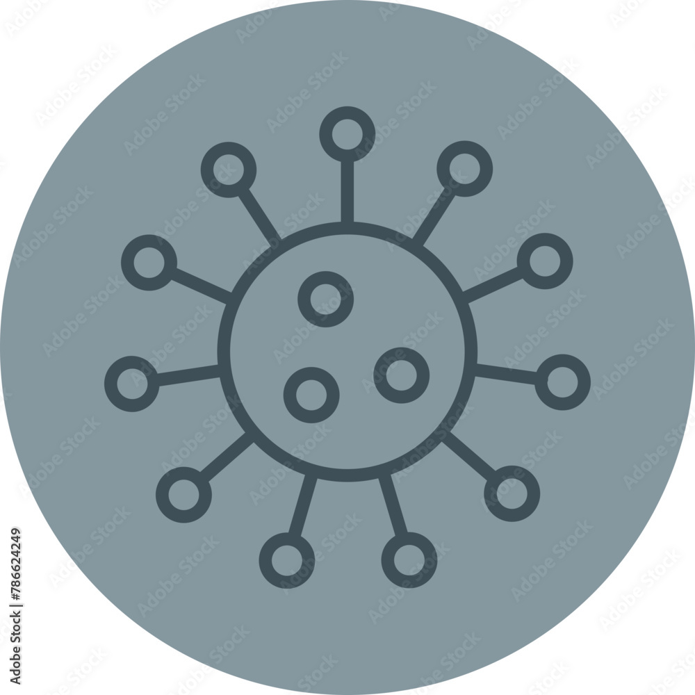 Infection Grey Line Circle Icon Infection Grey Line Circle Icon