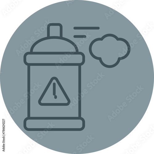 Aerosol Grey Line Circle Icon