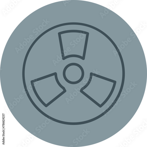 Radiation Grey Line Circle Icon